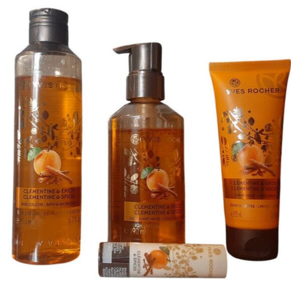 4 Piece Set from Yves Rocher Clementine & Spices Soap, Cream, Gel and Lip Balm - Picture 1 of 1